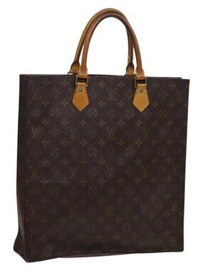 LOUIS VUITTON Monogram Sac Plat Hand Bag M51140 LV Auth 119012